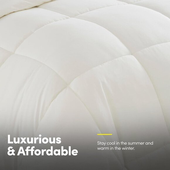 NWT Sweet Home Collection 7-Piece Comforter Set Ivory Off White Queen - Picture 4 of 9